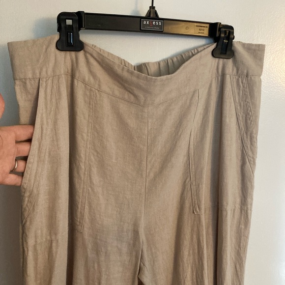 Naturals d&co. Linen, Rayon blend, Women's L, Casual Pants, Rouged sides - Picture 4 of 10